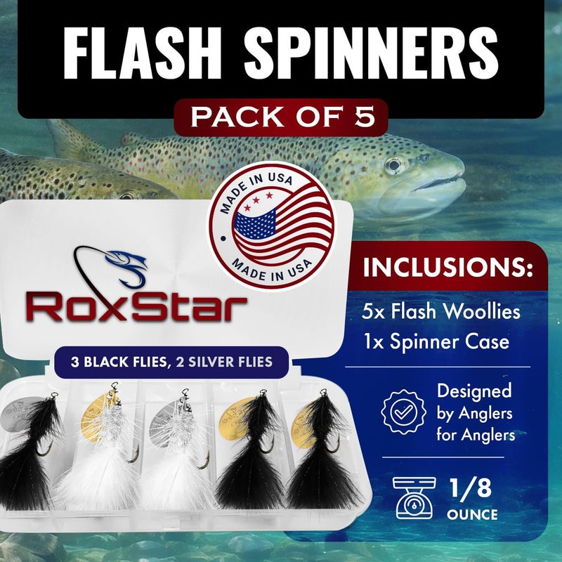 RoxStar Lures RoxStar Fly Strikers Proven Nationwide to Out-Fish Any Spinner | Hand-Tied in The USA | Most Versatile Fishing Spinner Ever! Trout Lure Also for Bass & Steelhead | Stop Fishing - Start Catching - Image 2